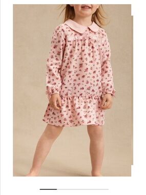 Floral Girls' Long-Sleeve Nightgown